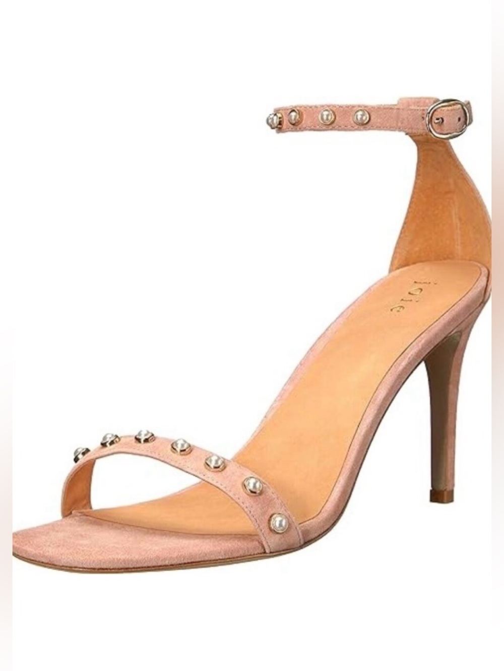 JOIE Alana Pearl Ankle Strap Suede Stiletto Sandal Beige 8 & 8.5 MSRP $300
